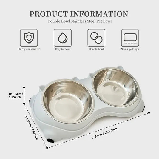 Mess-Free Feeding Bowls – Elevated, Non-Slip & Dishwasher Safe